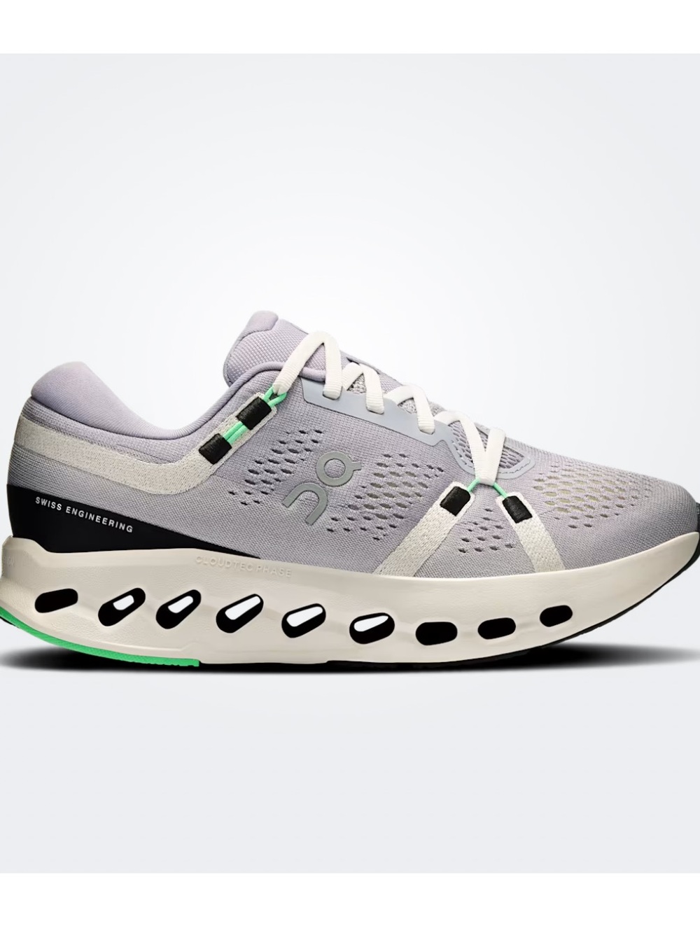 Women's Lightweight Running Shoes - Lilac with Ivory and Green Accent